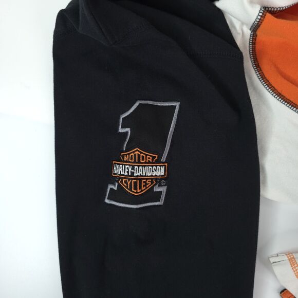 Harley Davidson Heavy Crew Neck Embroider Classic MC Tee Thiensville Wisconsin - Picture 3 of 10